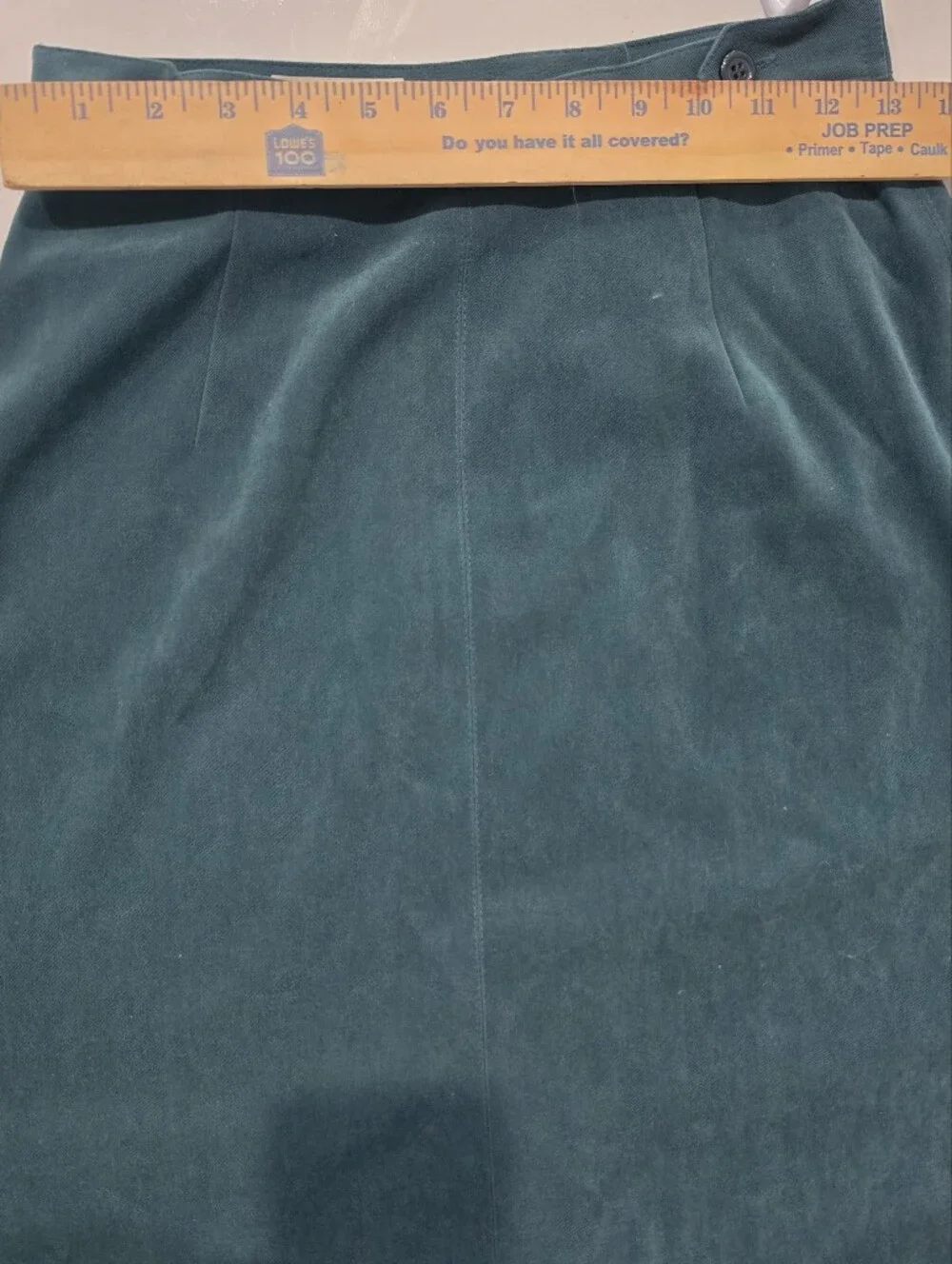NWT Vintage Talbots Emerald Grn Velvet A-Line Midi Skirt Side Button Waist Sz 4